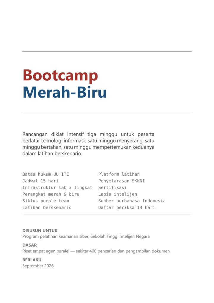 Sampul buku Bootcamp Merah-Biru