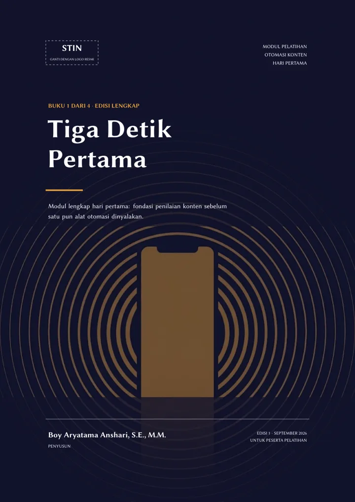 Sampul buku Tiga Detik Pertama